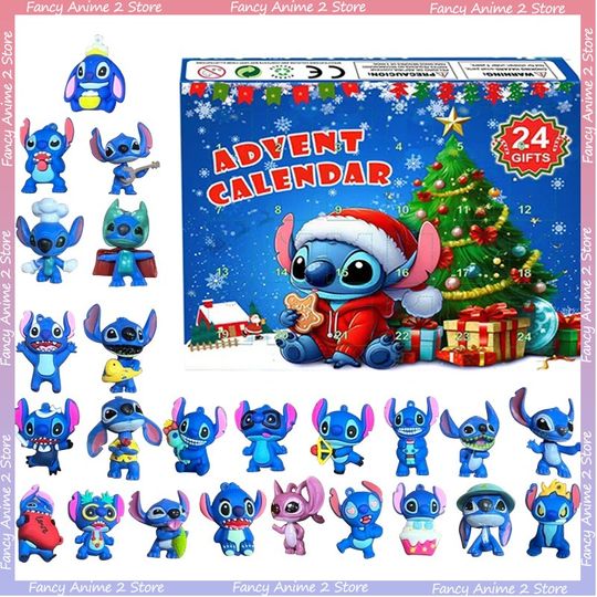 Discover 2025 Stitch Christmas Advent Calendar 24-Day Countdown Surprise Box