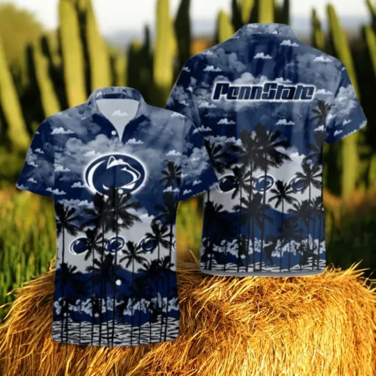Discover Penn State Nittany Lions Palms Tree Hawaiian Shirt