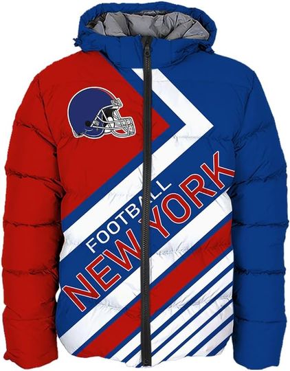 Discover Men Football Jacket Personalized Puffer Coat Down Jacket Any Name Number Plus Size Apparel Padded Jacket