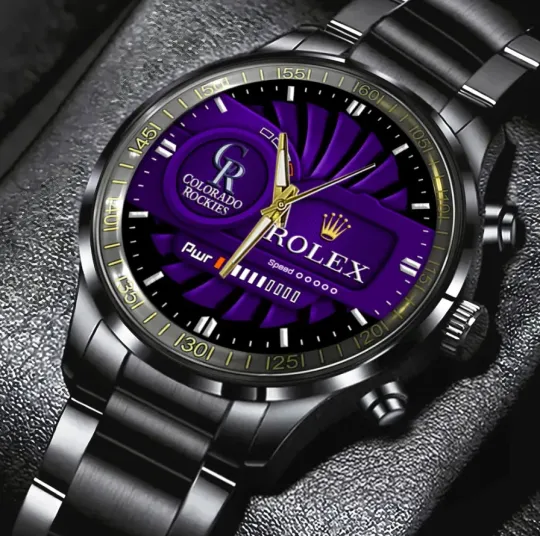 Discover Colorado Rockies Steel Band Watch for Fans