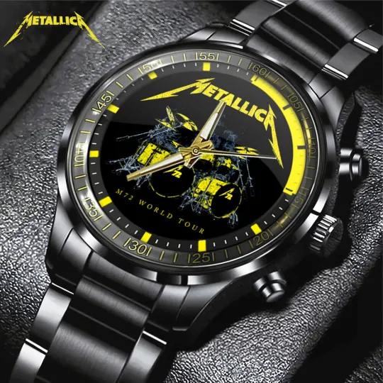Discover Met Band Black Stainless Steel Watch Men