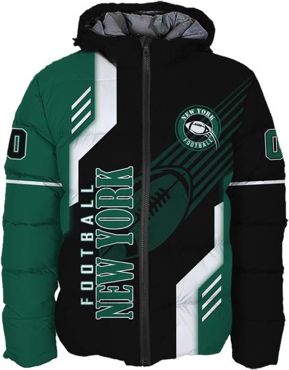 Discover Mens Football Comfort Colors Custom Name Number Lightweight Water-Resistant Down Jacket Puffer Coat S-5XL