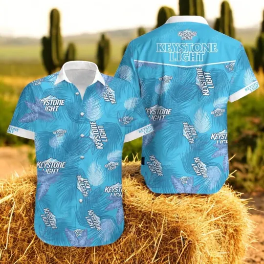 Discover Tropical Keystone Light Beer Summer Vibe Hawaiian Shirt, Casual Shirt For Men