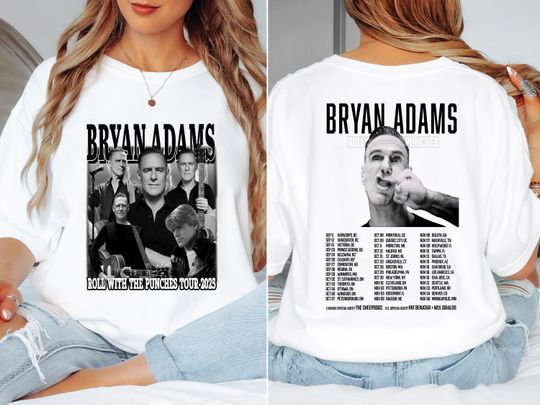 Discover Vintage Bryan Adams Tour Shirt, Retro Rock Concert Tee