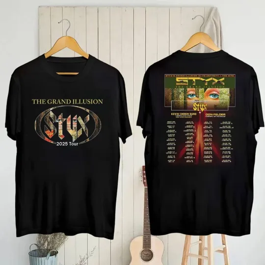 Discover Styxs 2025 Concert Band the Grand Illusion Tour 2025 Fan Gifts T-Shirt