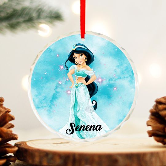 Discover Personalized Disney Princess Christmas 2025 Ornament,Custom Girl Ornament,Disney Ornament,Princess Gift,Disney Princess Collection