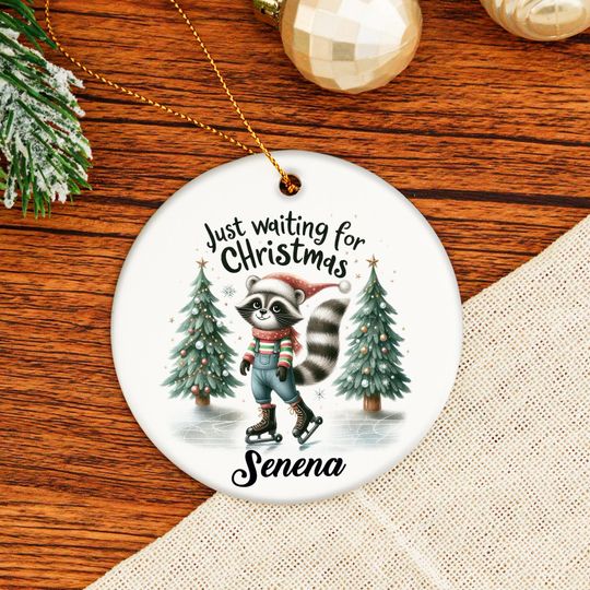 Discover Personalized Christmas Decorative Ornaments,Cute Animal Collection  with Bear, Hippo,Cat,Otter & More Elements,Round Glass Ceramic Ornament