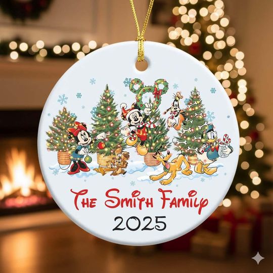 Discover Custom Mickey and Friends Christmas Ornament, Merry Christmas Ornament, Disney Minnie Daisy Ornament 2025,Ornament Gift, Disney Xmas Decor