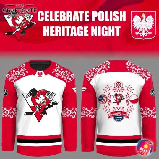 Discover Pittsburgh Penguin Polish Heritage Night 2025 Hockey Jersey