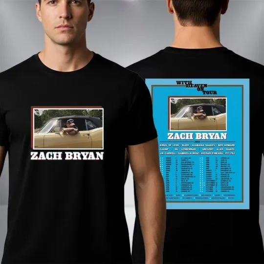 Discover Zach Bryan With Heaven On Tour 2026 Schedule Cities Tour Dates Unisex T-Shirt