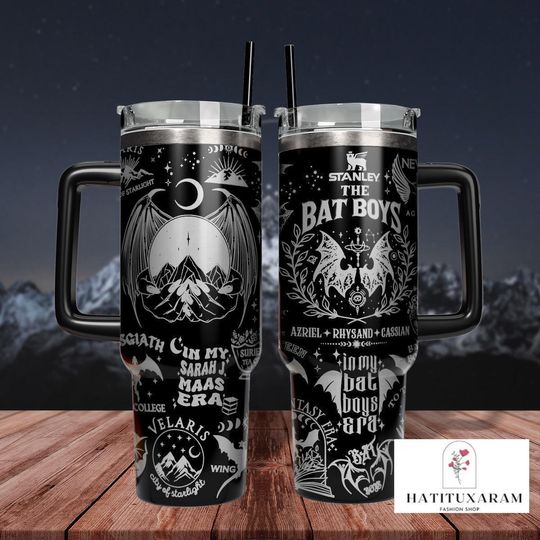 The Bat Boys Tumbler Cup, ACOTAR Velaris Night Court Mug, Azriel Rhysand Cassian Fan Gift