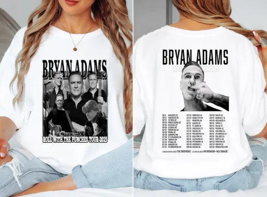 Discover Vintage Bryan Adams Tour Shirt, Retro Rock Concert Unisex T-shirt