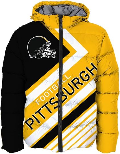 Discover Men Football Jacket Personalized Puffer Coat Down Jacket Any Name Number Plus Size Apparel Padded Jacket