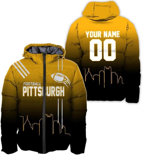 Discover Men Football Custom Personalized Puffer Coat Add Your Team Logo Name Number Apparel Padded Jacket