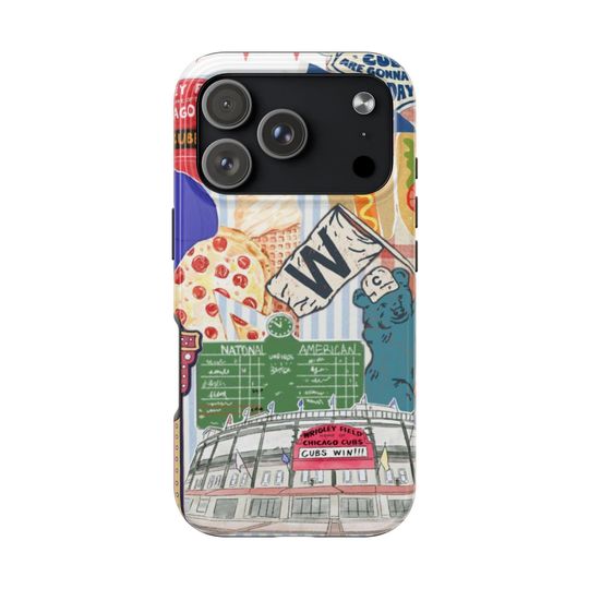 Chicago Cubs iPhone Case: Durable Polycarbonate, Wireless Charging