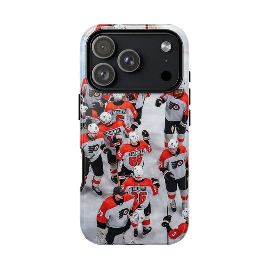 Discover Philadelphia Flyers iPhone Case - Bold Orange Hockey Spirit Collage for True Fans