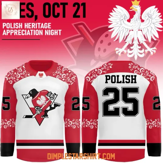 Discover Pittsburgh Penguins Polish Heritage Appreciation Night 2025 Hockey Jersey