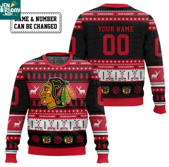 Discover Personalized Chicago Blackhawk Always An Original Christmas Ugly Sweater