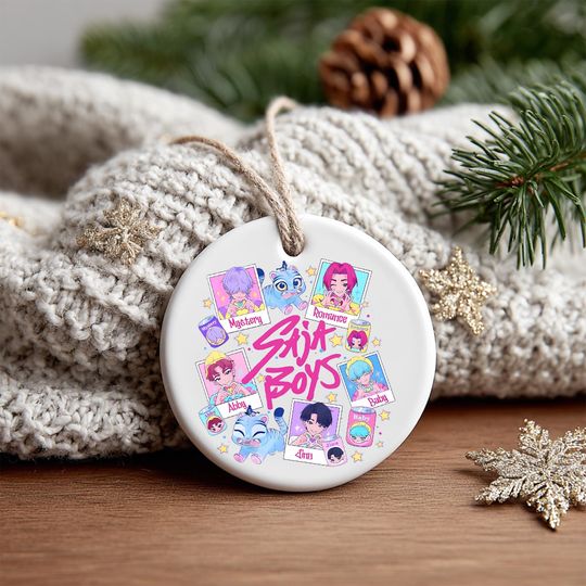 KPOP Demon Hunter Christmas Ornament, Saja Boy Keepsake, Demon Hunters Holiday Gift, Printed One Side