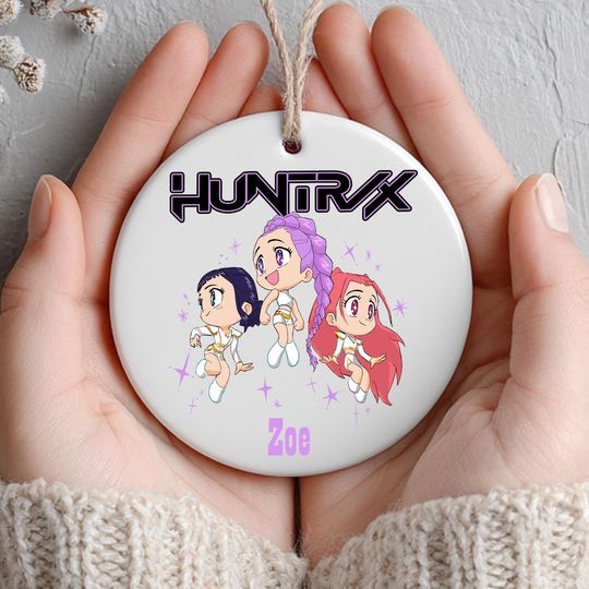 Personalized Name KPOP Ornament 2025, Huntrix Mira Rumi Zoey, Printed One Side