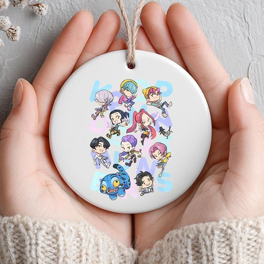 Huntrix Demon Hunter Ornament, Gift for Her, Printed One Side