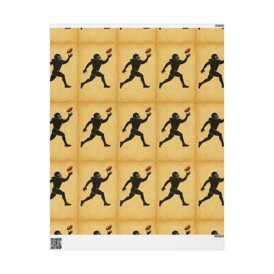 Discover Vintage Football Player Wrapping Paper | Sports Pattern Gift Wrap