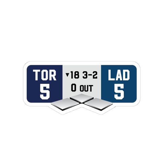 Discover Dodgers Blue Jays World Series Sticker | Bottom of the Eighteenth