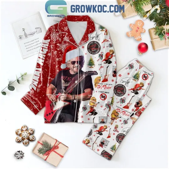 Discover Sammy Hagar Red Rocker In Christmas Polyester Pajamas Set