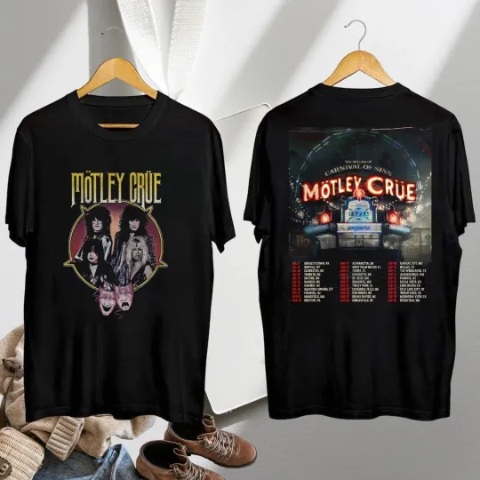 Discover Motley Crue Carnival of Sins Tour 2026 Shirt, Motley Crue T-Shirt