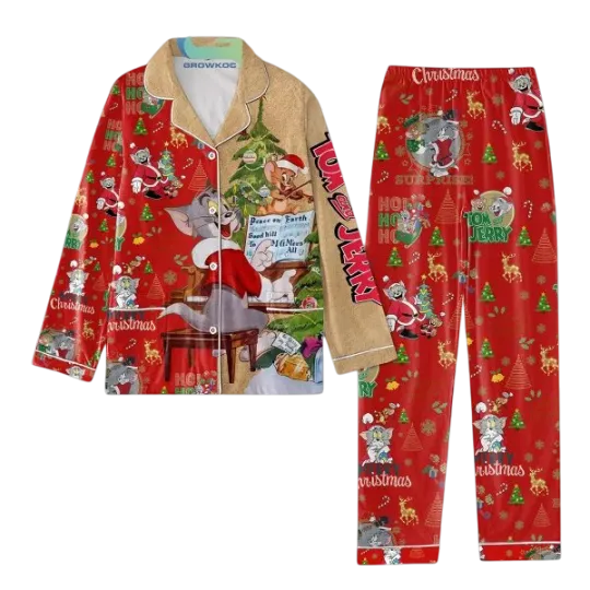 Discover Tom And Jerry Merry Christmas Pajamas Set