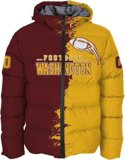 Discover Mens Football Custom Name Number Logo Lightweight Water-Resistant Windproof Down Jacket Puffer Coat S-5XL