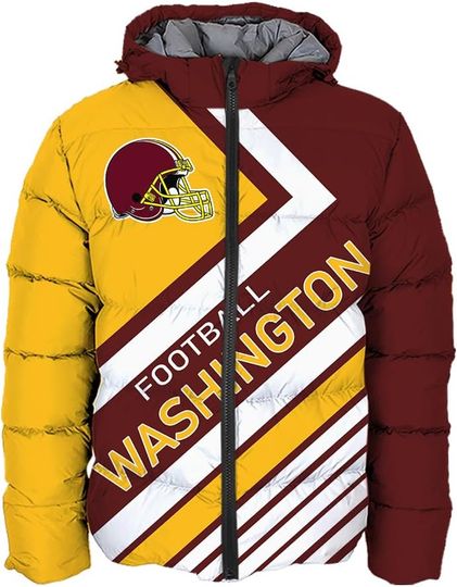 Discover Men Football Jacket Personalized Puffer Coat Down Jacket Any Name Number Plus Size Apparel Padded Jacket