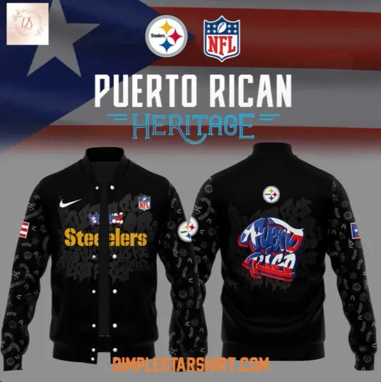 Discover Steeler Puerto Rican Heritage Baseball Jacket Gift For Christmas