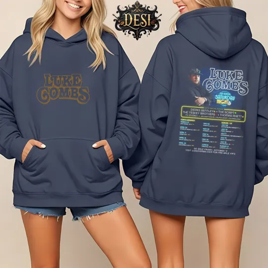 Discover Lukee Comb My Kinda Saturday Night Tour 2026 Concert Hoodie