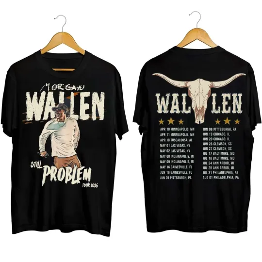 Discover Wallen Western Still the Problem Tour 2026 Concert Merch T-Shirt