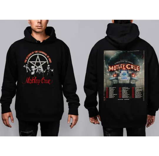 Discover Mötley Crüe 2026 North America Tour Double Sided Hoodie