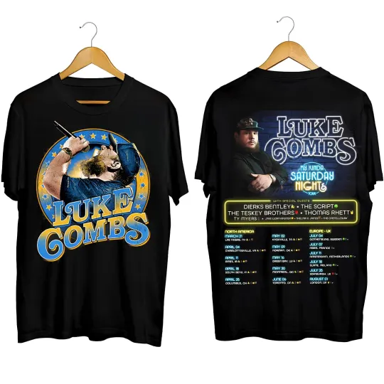 Discover 2026 Lukee Comb My Kinda Saturday Night Tour Shirt, Lukee Comb Tour T-shirt