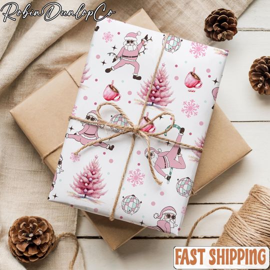 Discover Dancing Santa Christmas Gift Wrap Wrapping Paper, Funny Christmas Wrapping Paper, Dancing Santa Christmas Gift Wrap, Twerking Santa Wrapping