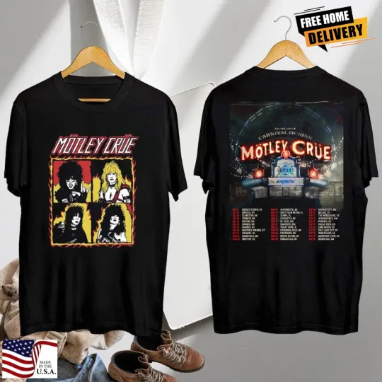 Discover Motley Crue Tour 2026 Shirt, Motley Crue Shirt, Motley Crue Merch T-Shirt