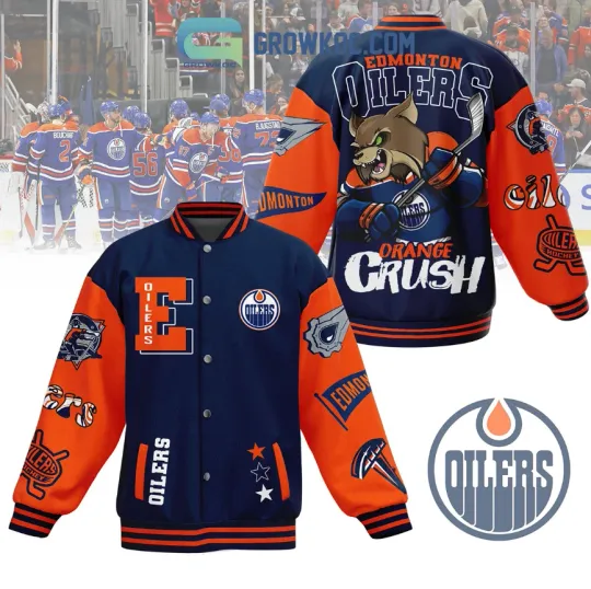 Discover Edmonton Oilers Crush Baseball Jacket Gift For Christmas