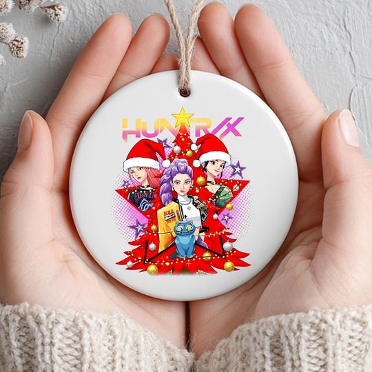 Demon Hunters Ornament, KPOP Christmas Keepsake, Huntrix Ornament, One Side