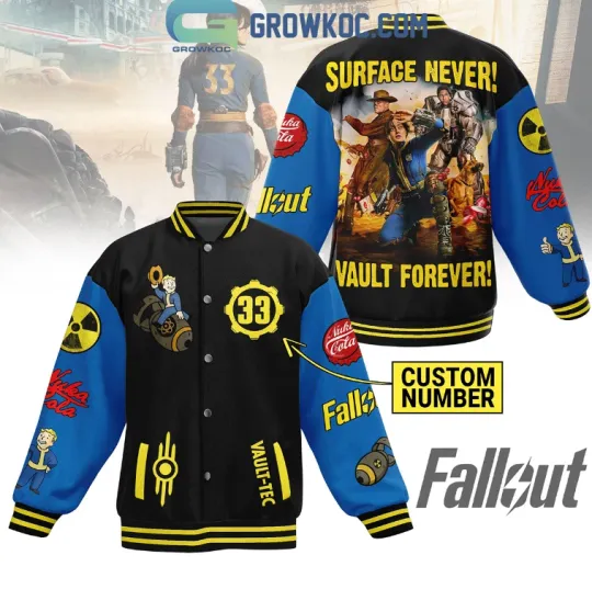 Discover Falllout Surface Never Vault Forever Fan Baseball Jacket Gift For Christmas