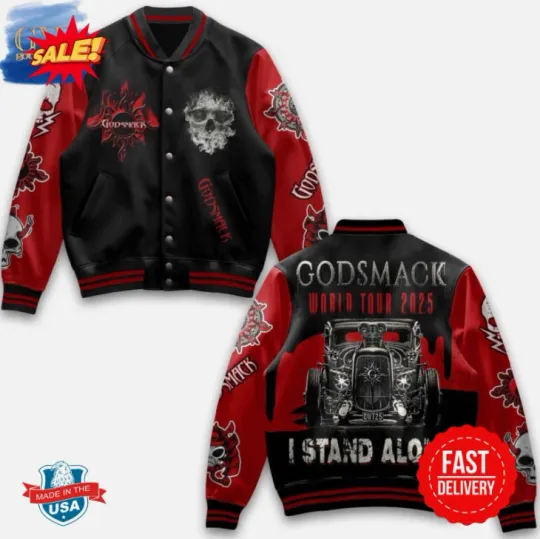 Discover Godsmack World Tour 2025 Limited Edition Baseball Jacket Gift For Christmas