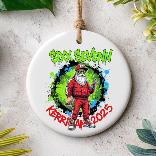 Discover Custom Name Six Seven Ornament, 6 7 Trending Gen Alpha Humor, Gen Z Keepsake Decoration, Printed One Side