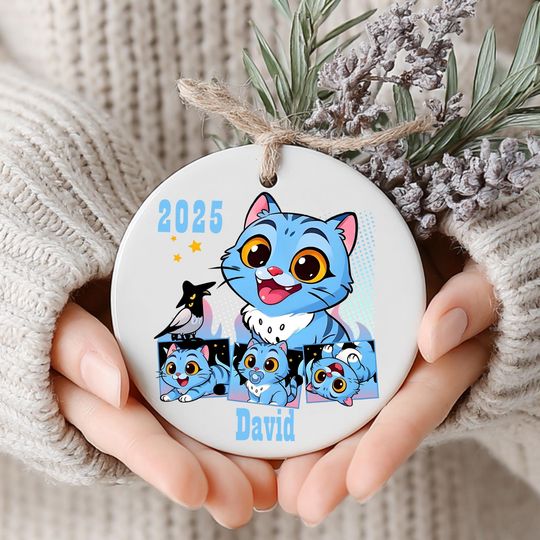 Custom KPOP Demon Hunters Ornament, Demon Hunter Tiger Tee, Kpop Huntrix Home Ceramic Decoration, Printed One Side