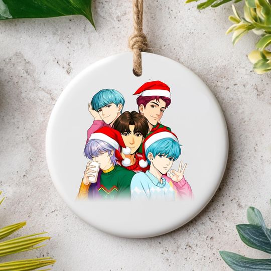 Discover Demon Hunter Ceramic Ornament 2025, Christmas Home Decor, Personalized Gift for Her, Printed One Side Holiday Decoration