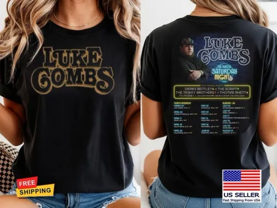 Discover Lukee Comb My Kinda Saturday Night Tour 2026 T-shirt, Fan Gift Country Music Tee