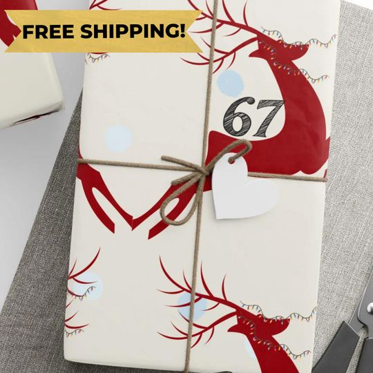 Discover 67 Reindeer Christmas Wrapping Paper