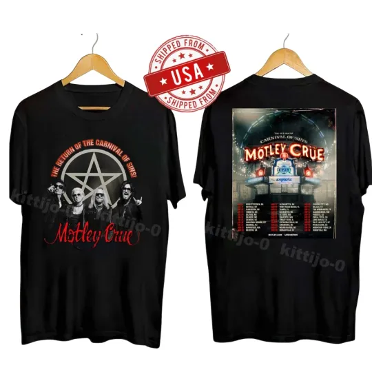 Discover Mötley Crüe Announces 2026 North American Tour Inspired T-Shirt FAST SHIP, S-5XL