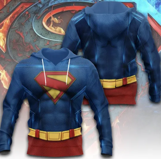 Superman Uniform 3D All Over Printed Hoodie